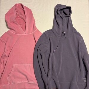 Pink Cat and Jack Fleece Pullover Hoodie and DKNY Waffle Knit Pullover Hoodie